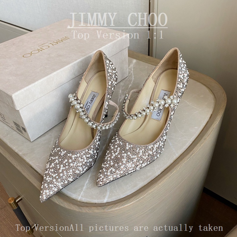 Giày Cao Gót Da Cừu Mũi Nhọn Đính Đá Thời Trang Quyến Rũ Cho Nữ