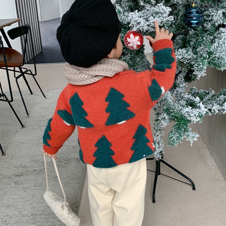 Áo Sweater Phong Cách Giáng Sinh Thời Trang Thu Đông Cho Bé