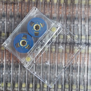 Ngon màu trong suốt hộp đựng băng nhựa âm thanh từ tính ghi âm thanh cassette vỏ băng trống cuộn để cuộn băng (không có băng) en