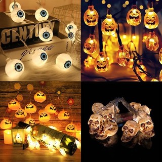 Halloween đèn dây bí ngô màu cam đèn lồng bí ngô cho trang trí halloween ngoài trời