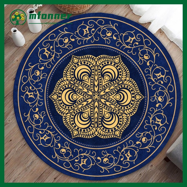 Mfonner home thảm tròn trang trí khu vực thời trang thảm phòng ngủ thảm trải sàn chống trượt 40cm
