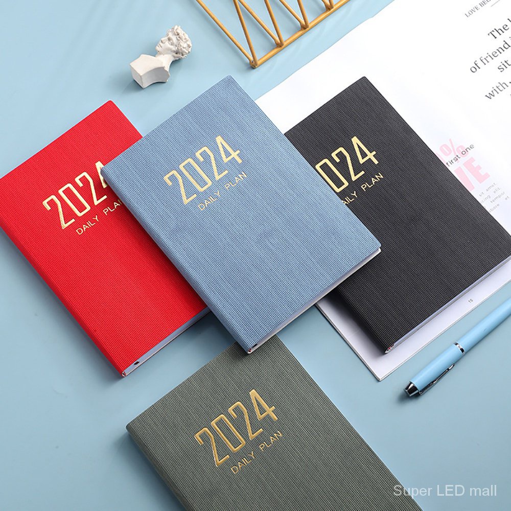 2024 a5 notebook 365 days portable pocket notepad daily weekly agenda planner văn phòng phẩm đồ dùng học tập văn phòng snfk