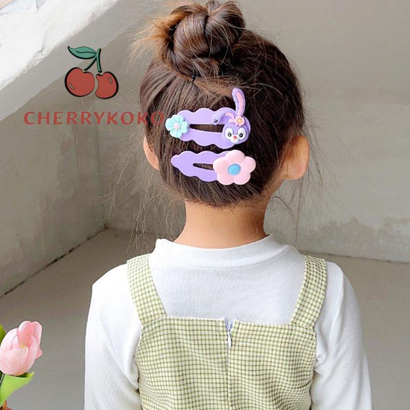 🍒🍒CHERRYKOKO Set 5 Kẹp Tóc Hình Gấu / Ngôi Sao / Trái Dâu / Trái Tim Dễ Thương Cho Bé Gái