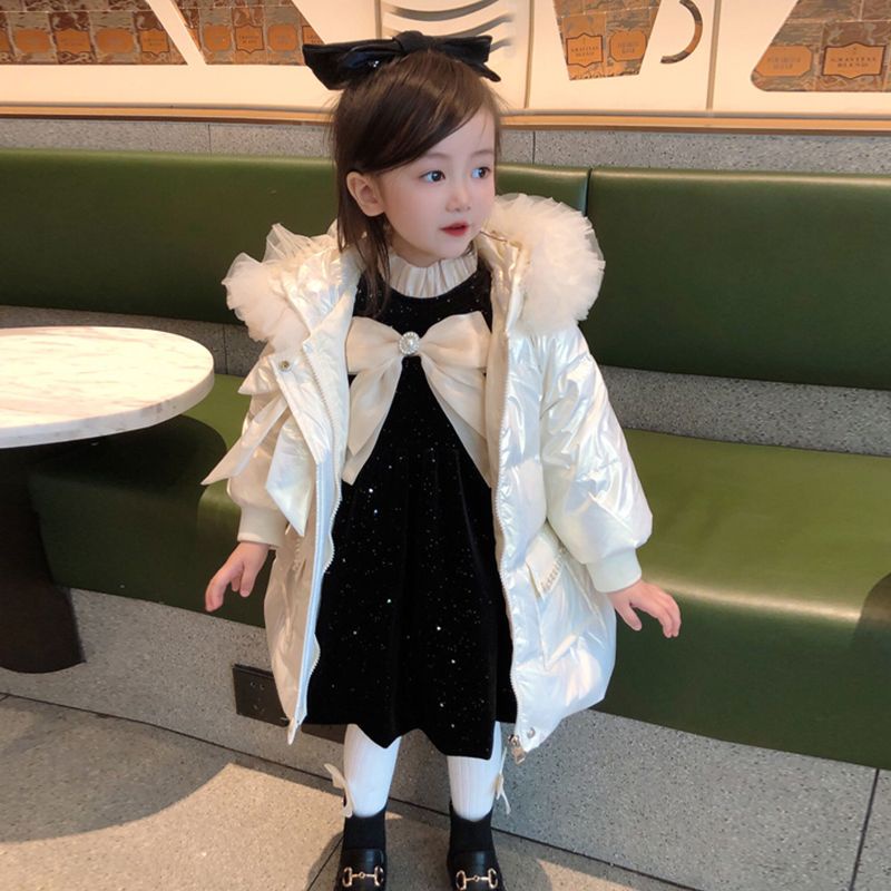 Váy cho bé gái váy dài tay màu đen cho bé gái váy công chúa