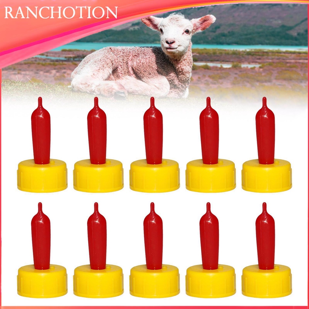 10 / bộ cừu sữa dê núm vú cho con bú uống sữa núm vú cho con bú