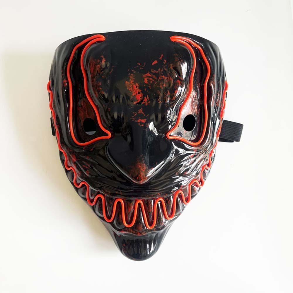 Neon LED Mask Wire Light Up Costume Purge  Party Cosplay Venom Mask Halloween