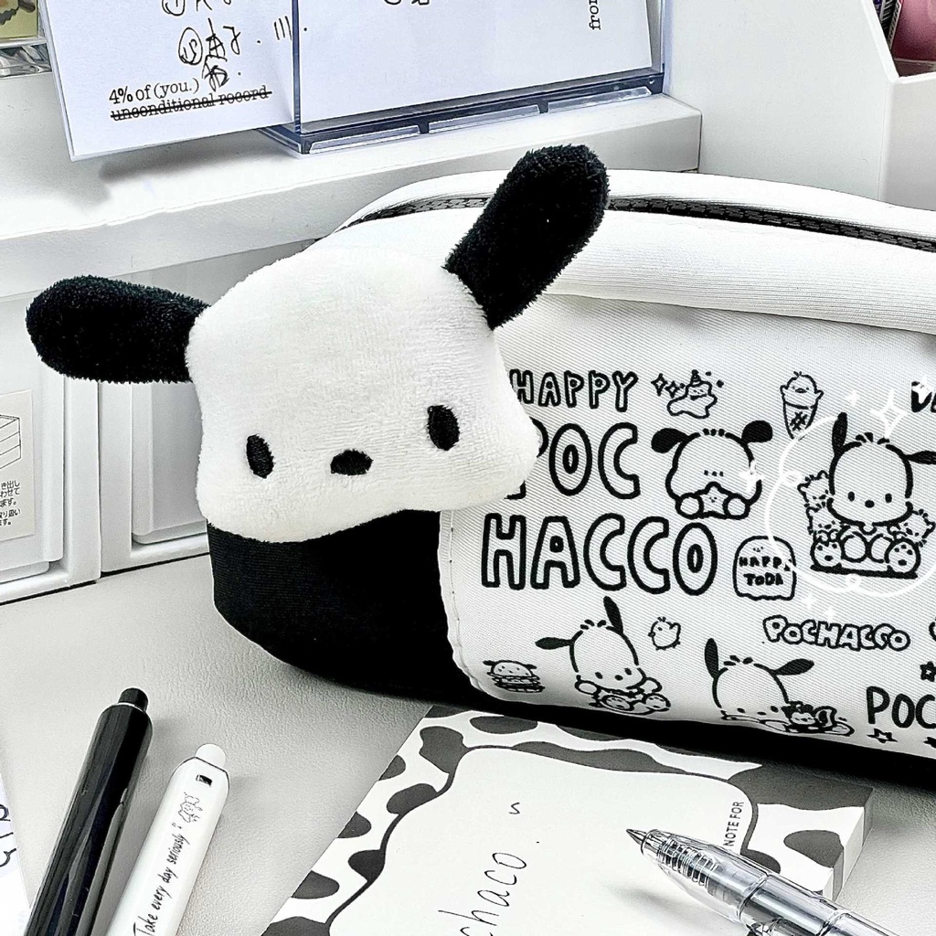 Pochacco Đựng Kawaii Dây Kéo Sang Trọng Công Suất Lớn Văn Phòng Học Sinh Túi Đựng Bút Anime Đồ Dùng Trang Điểm Văn Phòng Phẩm Tổ Chức Truing1