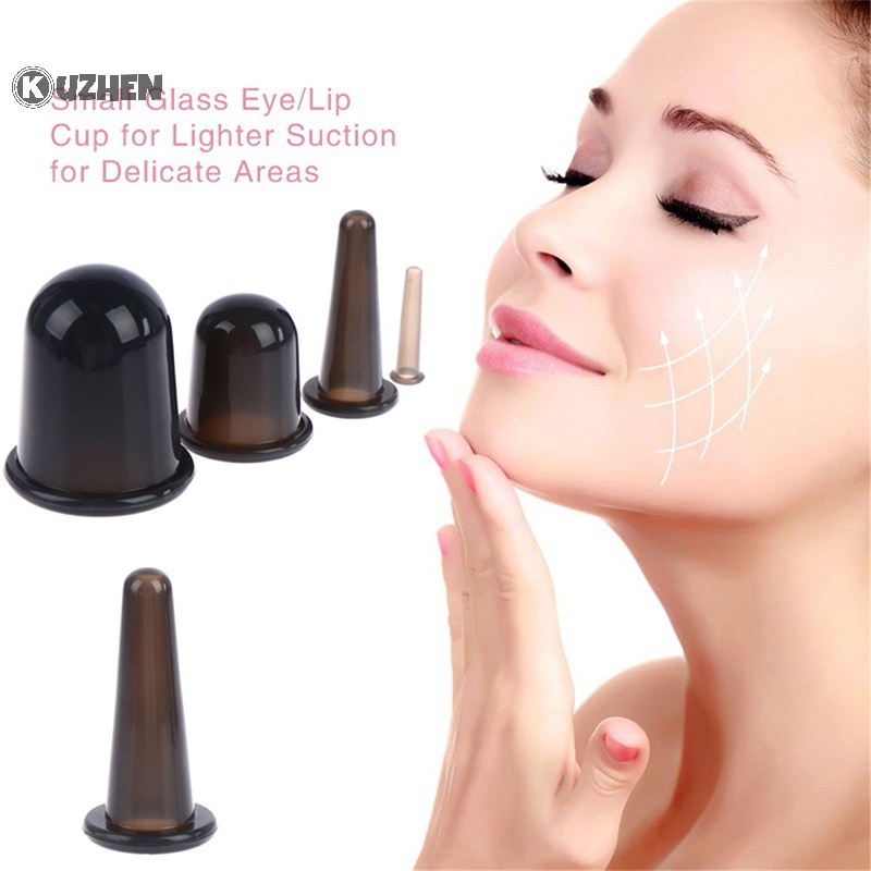 Kuzhen đen silicone giác hơi hút chân không lifg mặt mặt mắt cốc massage nóng