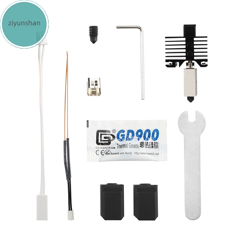 Vòi phun dòng chảy cao bằng thép cứng ziyunshan cho bambu carbon lab x1 combo 500°C Đầu phun fit bamboo p1p bambulabs x1 máy in 3d carbon hotend vn