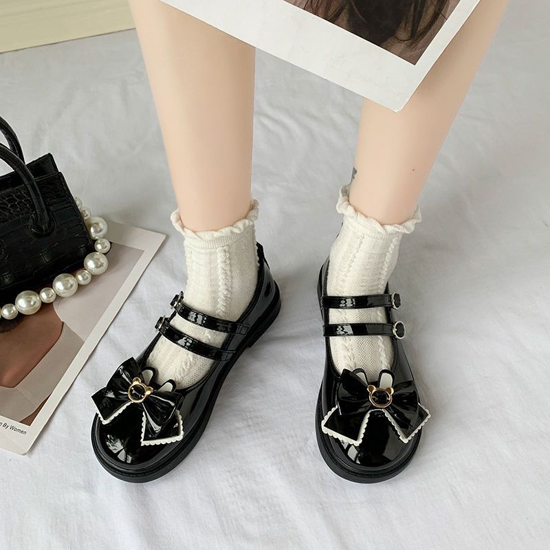 HHH Giày Mary Jane đế cao Giày Búp Bê Đế da mềm đế êm thời trang 2023NEW Cho Nữ  B20G07H