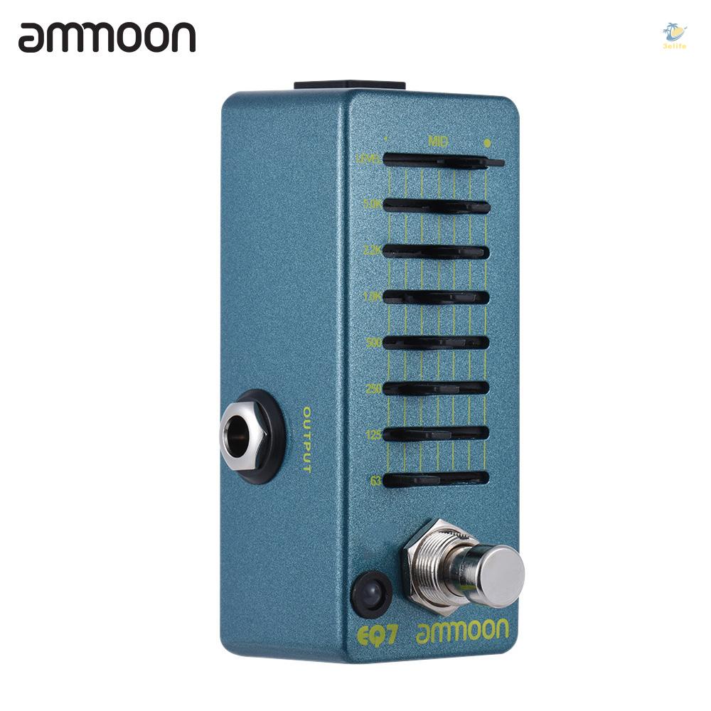 3elife ammoon eq7 mini guitar equalizer effect pedal 7-band eq aluminium alloy body true bypass