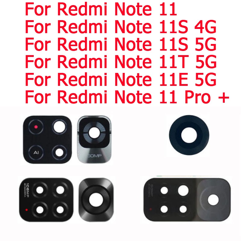 Ốp Điện Thoại Mặt Kính Có Miếng Dán Bảo Vệ Camera Sau Cho Xiaomi Redmi Note 11 Pro + Plus 5G 11T 11S 11E 5G