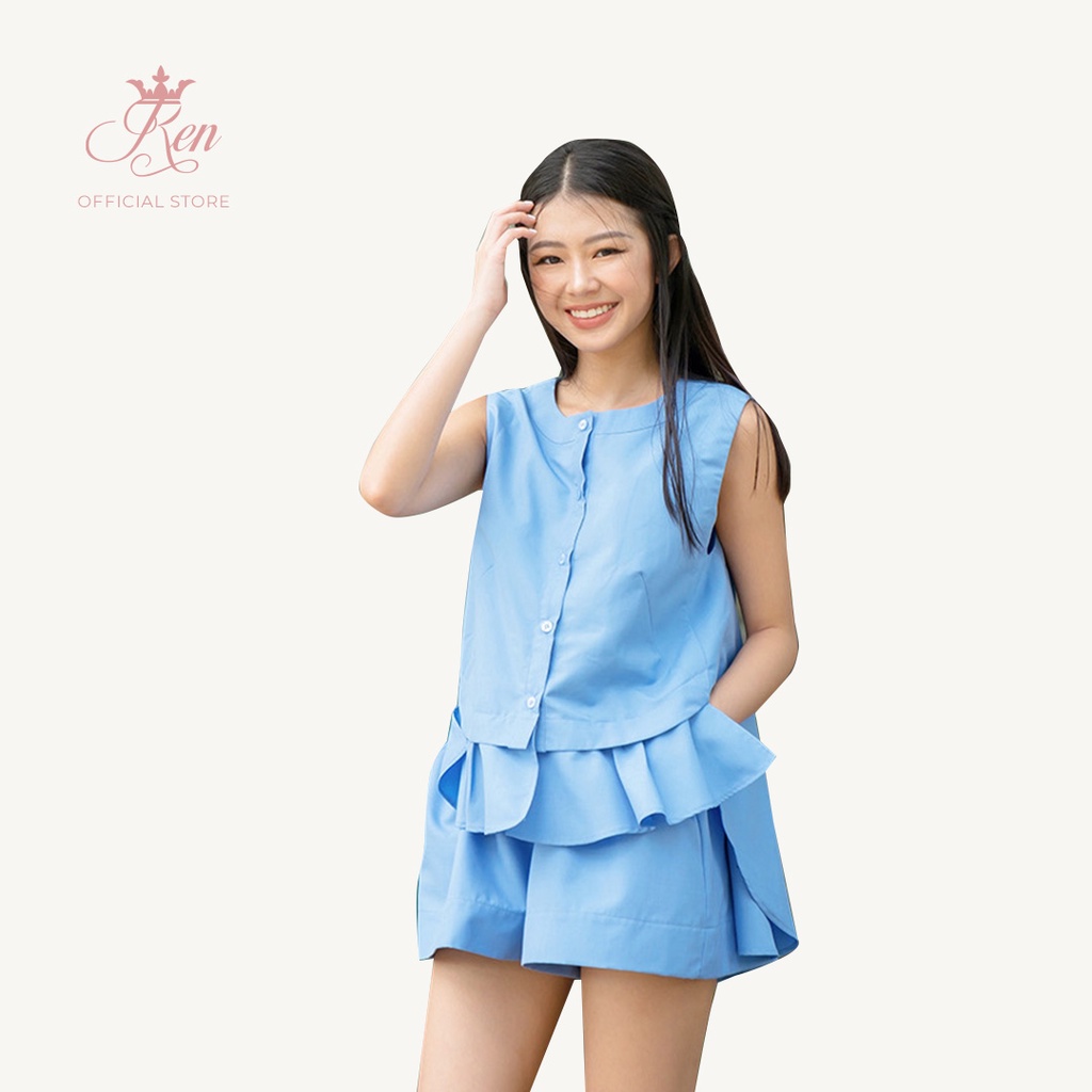 REN BY TEE - Áo Vạt Cao Thấp Nhún Vạt Trước Nhiều Màu