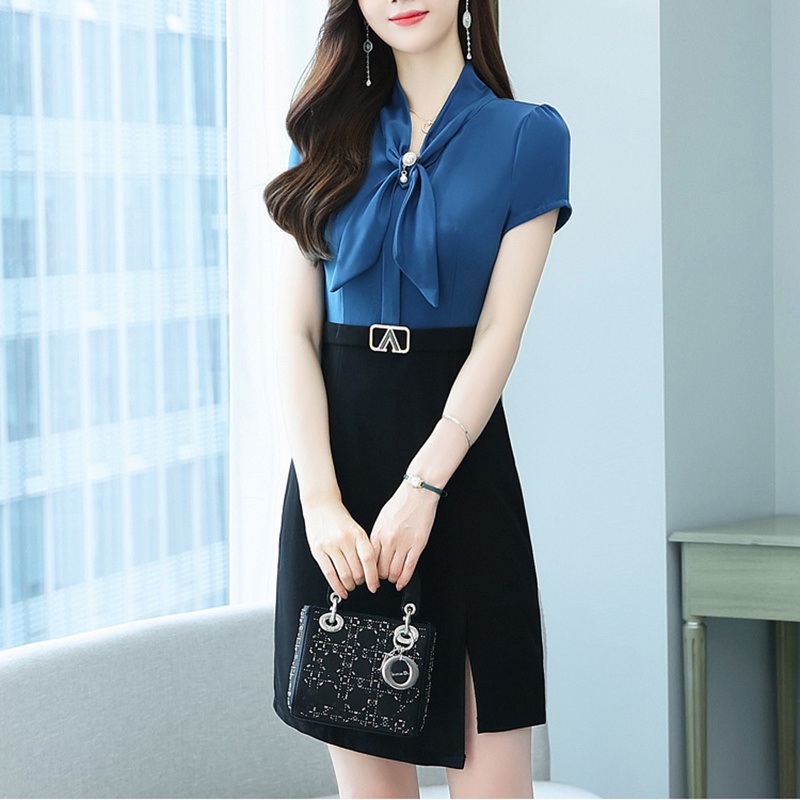 IELGY Đầm Giả Hai Mảnh Phong Cách Nước Ngoài Thời Trang Mùa Hè Cho Nữ