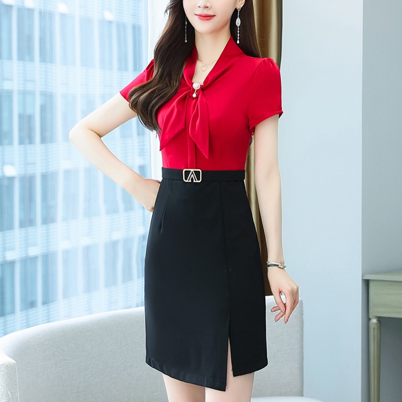 IELGY Đầm Giả Hai Mảnh Phong Cách Nước Ngoài Thời Trang Mùa Hè Cho Nữ