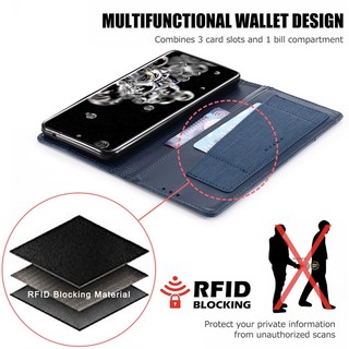 Bao Da Điện Thoại Nắp Lật Từ Tính Cho Samsung Note 20 Note10 Note9 Note8