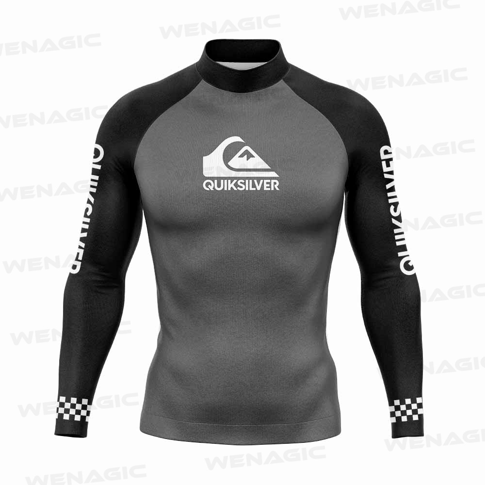 Bộ Đồ Bơi Lướt Sóng Dài Tay Chống Tia Uv Màu Bạc Cho Nam