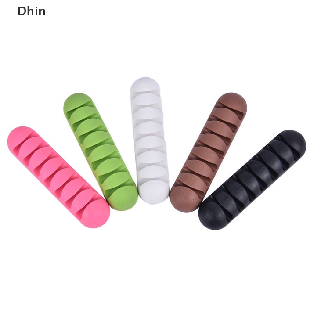 Giá Đỡ Dây Cáp / Tai Nghe 7 Lỗ Bằng Silicon Tiện Dụng