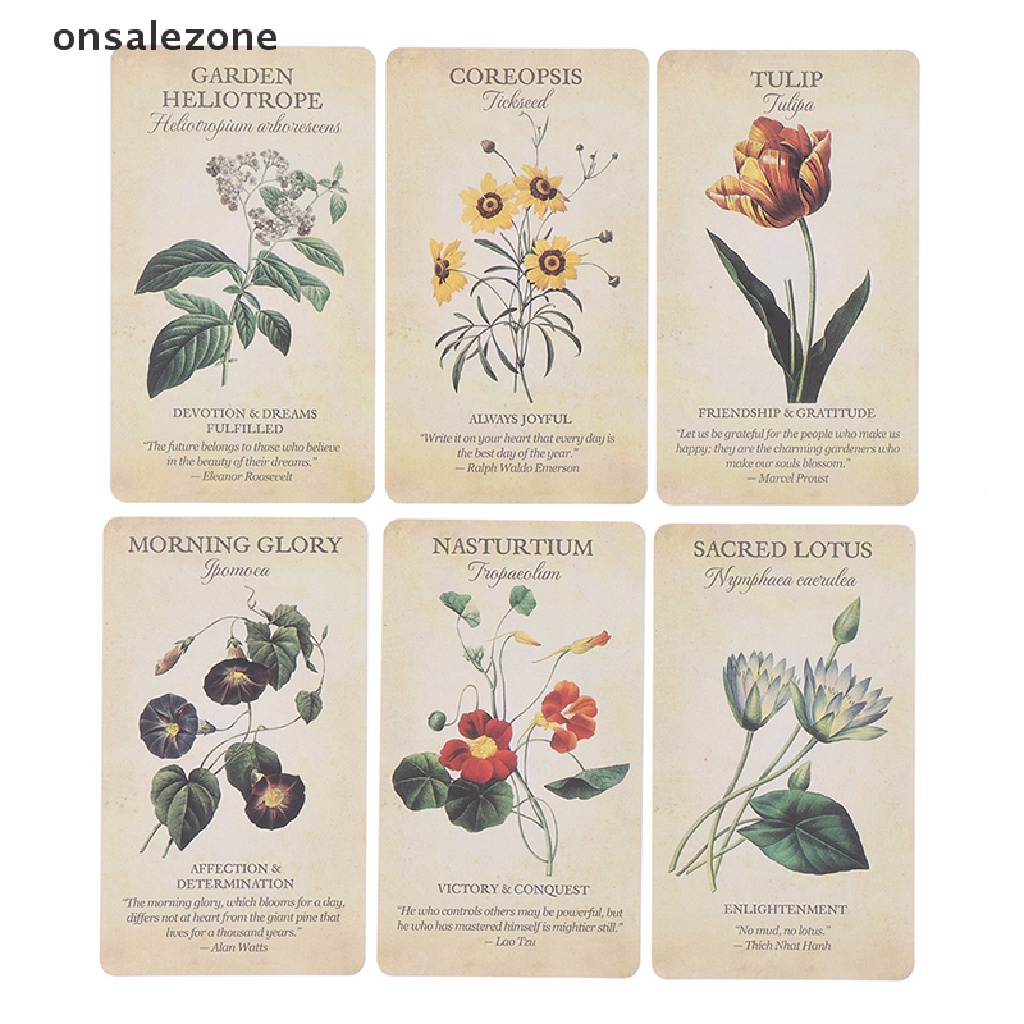 Bộ Thẻ Bài Tarot Botanical Flower Oracle