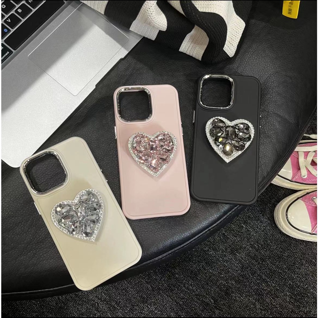 Ốp Điện Thoại Mặt Nhám Họa Tiết Trái Tim Cho IPhone 14Proax 13 Pro Max Ins 12 Pro Max 11 Pro Max Xsmax Xr X XS