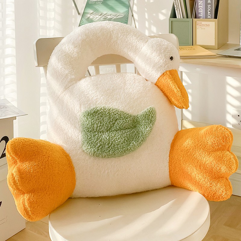 Gấu bông hoạt hình hoa mộc nhung nhung hình thú ghế đệm thắt lưng văn phòng ít vận động gối tựa lưng hỗ trợ eo ký túc xá