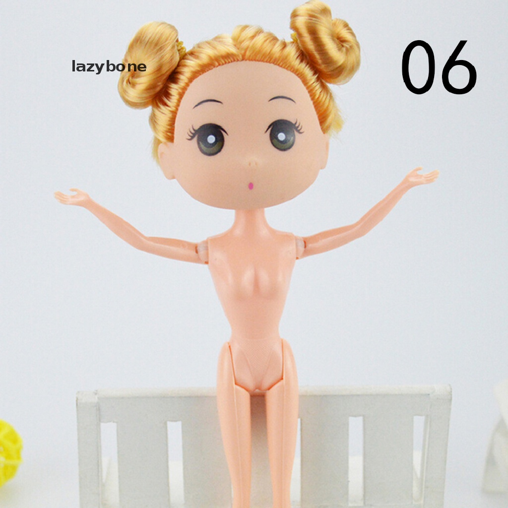 Búp Bê Đồ Chơi Mini 18cm Có Tóc Vàng Nâu Trang Trí Bánh Kem Dễ Thương