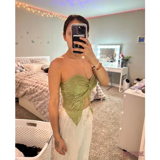 Áo Croptop Sát Nách Màu Sắc Trơn Phong Cách Đường Phố Thời Trang Cho Nữ Áo Thun Tay Ngắn Màu Hồng / Trắng / Xanh Lá / Hồng