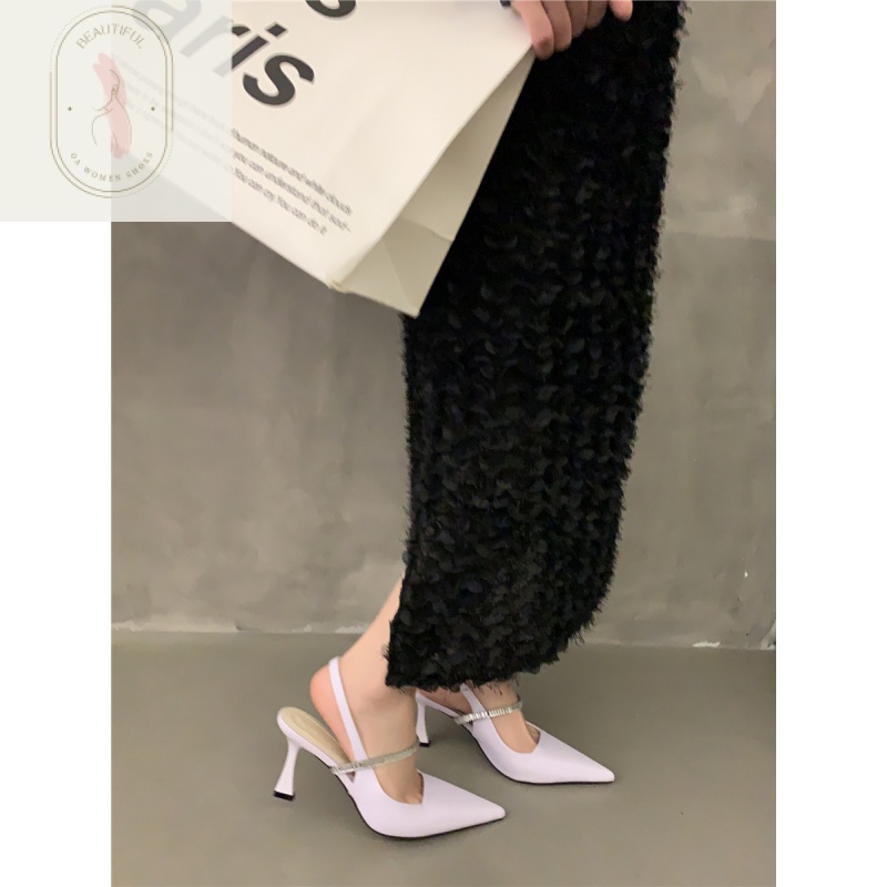 Sandal Cao Gót Mũi Nhọn Thiết Kế Mới Thời Trang Mùa Xuân Hè 2023 Dành Cho Nữ