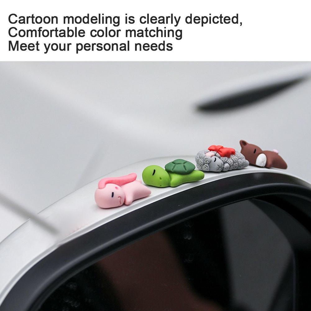 [COD] Đồ Trang Trí Xe Hơi Mini Hình Gấu / Rùa / Voi / Thỏ / Cừu Hoạt Hình C1K7