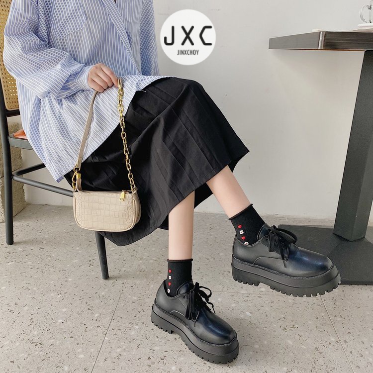 JINxCHOY Giày Nữ Cột Dây Đế Dày Thoải Mái Thời Trang