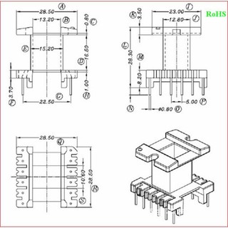 Combo 5 chiếc khuôn EE33 (6+6 chân) - LinhKien HD