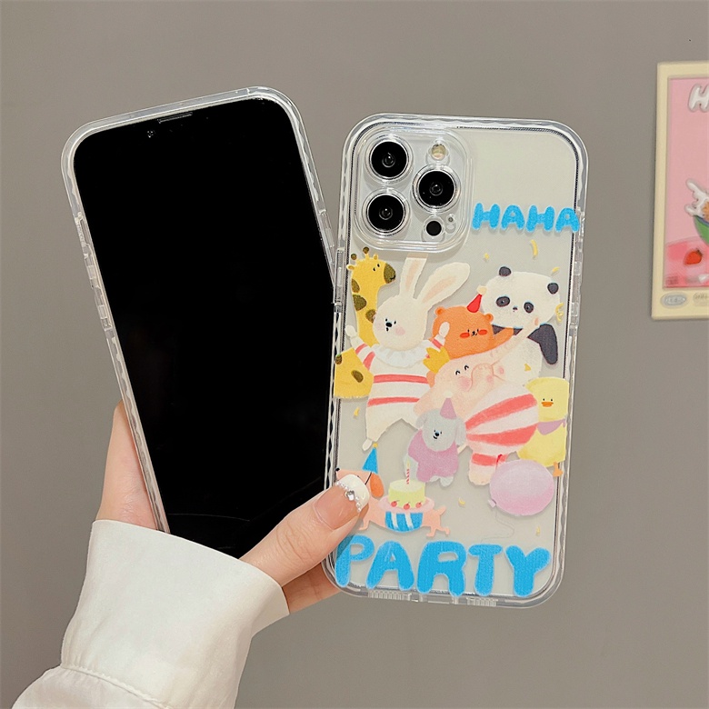 Ốp Điện Thoại TPU Dẻo Họa Tiết Hoạt Hình Gấu Trúc Dễ Thương Chống Rơi Cho iphone 13 14 12 11 pro max