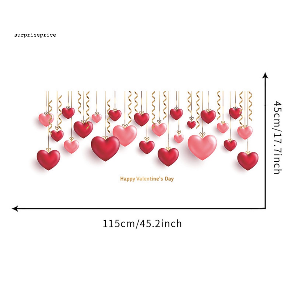 Sticker Dán Tường Tự Dính Bằng PVC Họa Tiết Trái Tim Dễ Thương Bắt Mắt