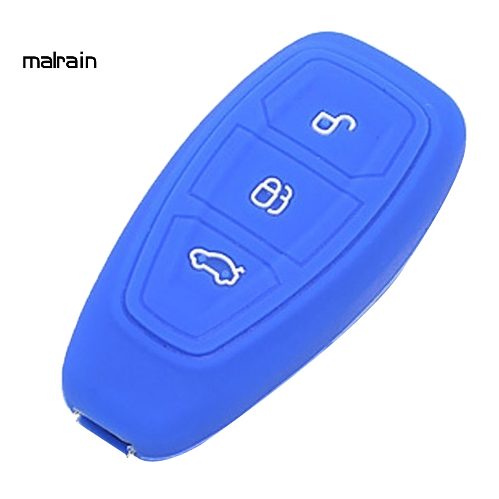 Vỏ Bọc Chìa Khóa Điều Khiển Từ Xa 3 Nút Bằng Silicon Cho Ford Focus Mondeo Fiesta