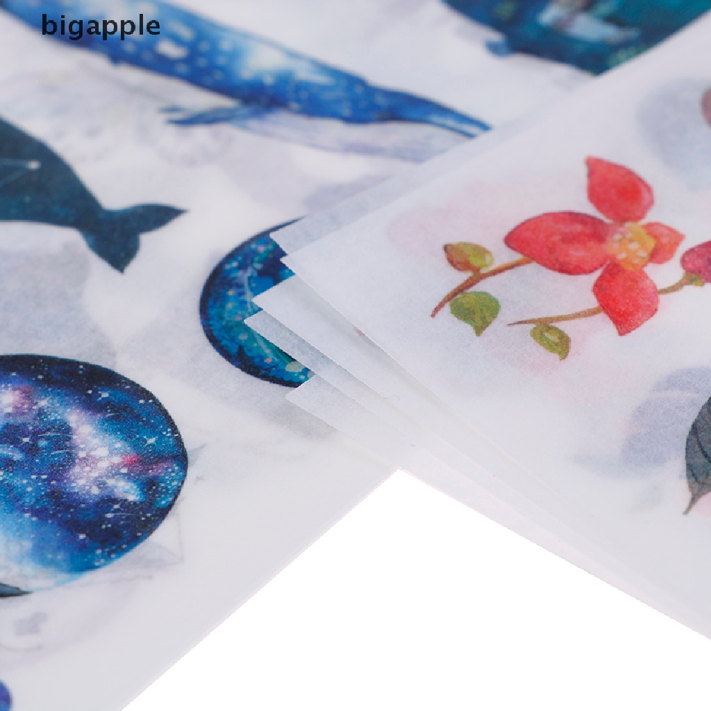 Set 6 Tấm Sticker Cá Voi Dễ Thương Dán Trang Trí Đa Dụng