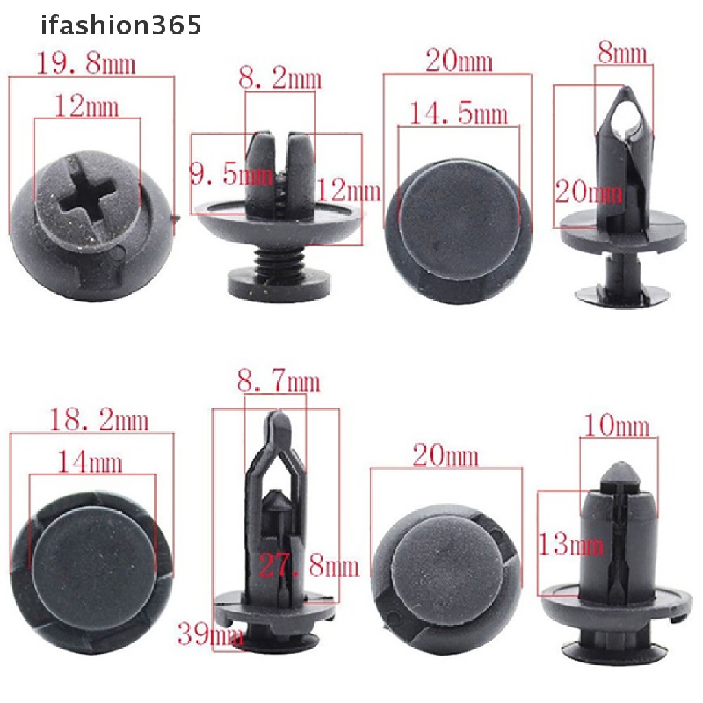 FENDER Set 40 Đinh Tán Nhựa Phụ Tùng Cho Xe Ô Tô ifashion365