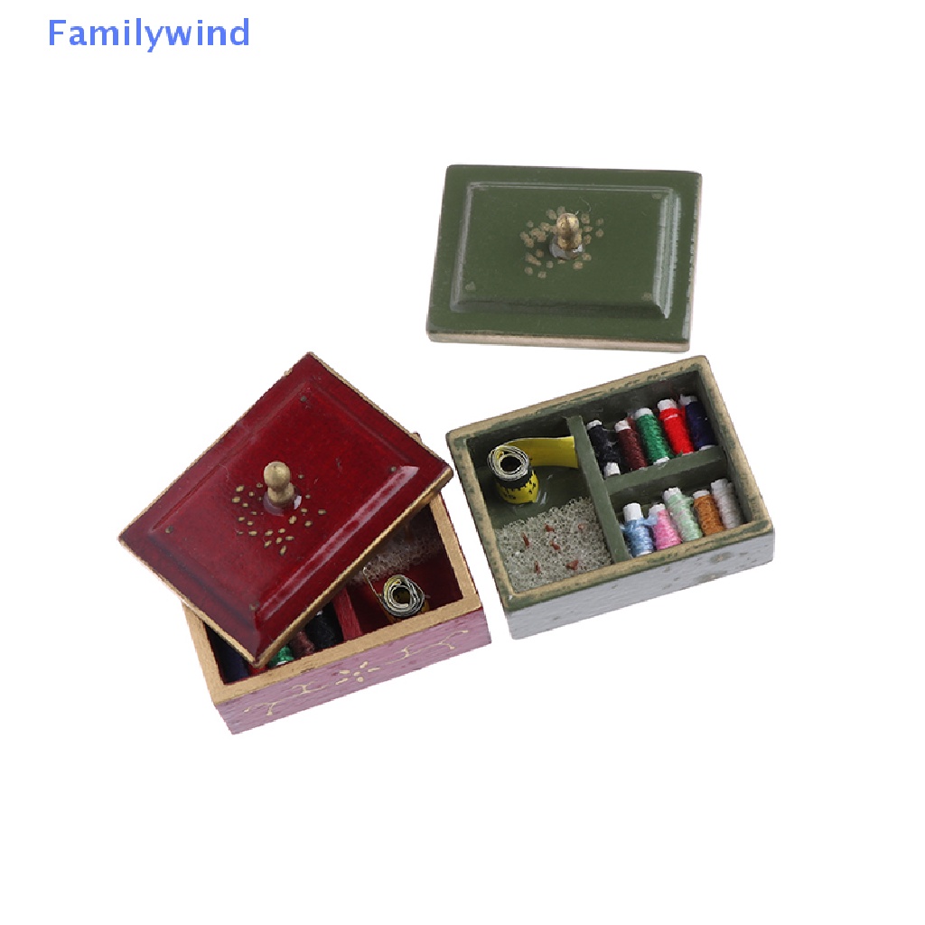 Hộp Dụng Cụ May Vá mini Tỉ Lệ 1: 12 Trang Trí Nhà Búp Bê