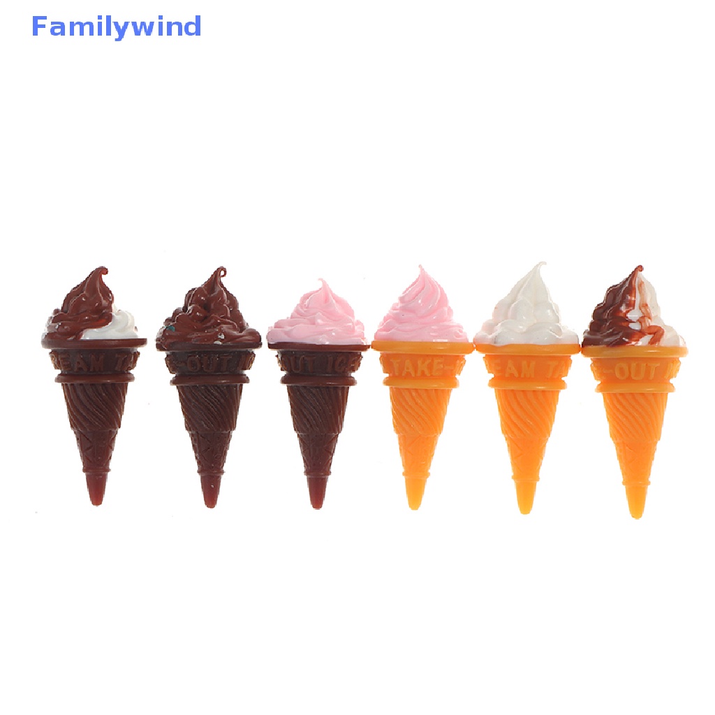 Set 2 Cây Kem Mini Trang Trí Nhà Búp Bê Tỉ Lệ 1: 12