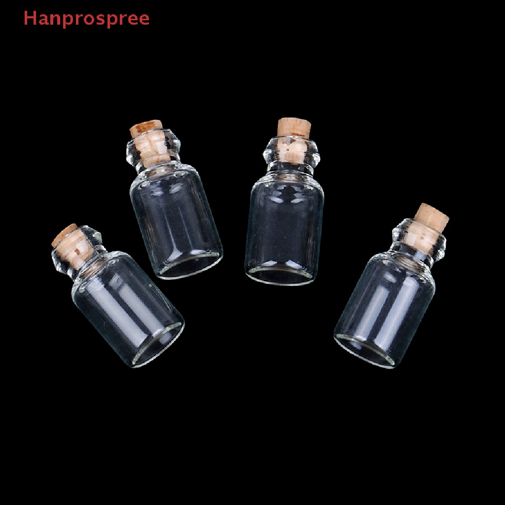 Set 4 Bình Thủy Tinh Rỗng Mini Trang Trí Nhà Búp Bê   Dụng Cụ Làm Đẹp Chất Lượng Cao