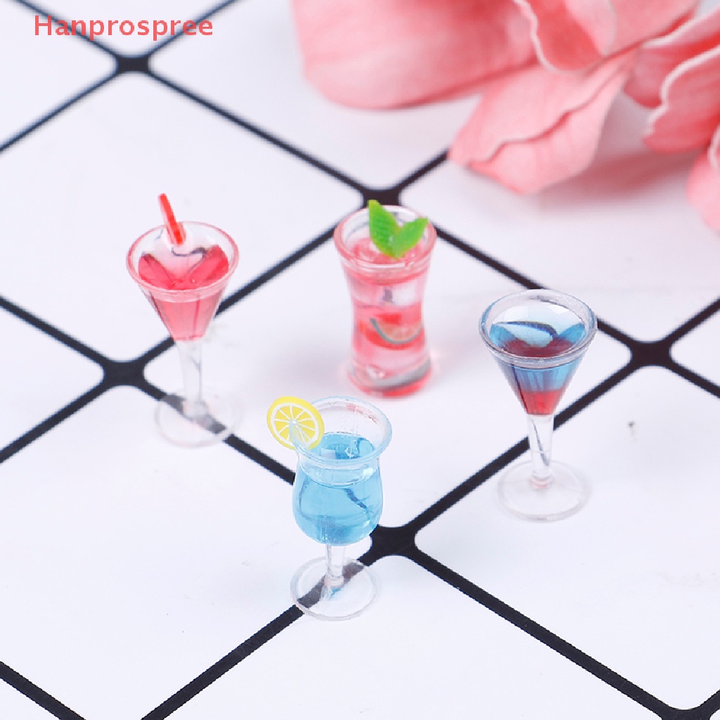 Mô Hình Ly Rượu cocktail Bằng Nhựa resin mini Tỉ Lệ 1: 12 Trang Trí Nhà Búp Bê