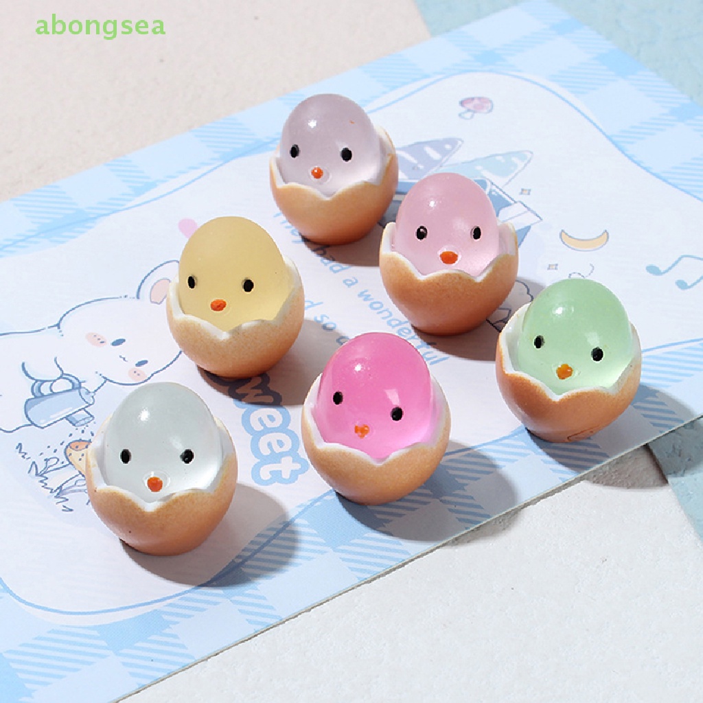 Set 6 Đồ trang trí Động Vật Bằng Nhựa Phát Quang Dễ Thương Trang Trí Nhà Búp Bê