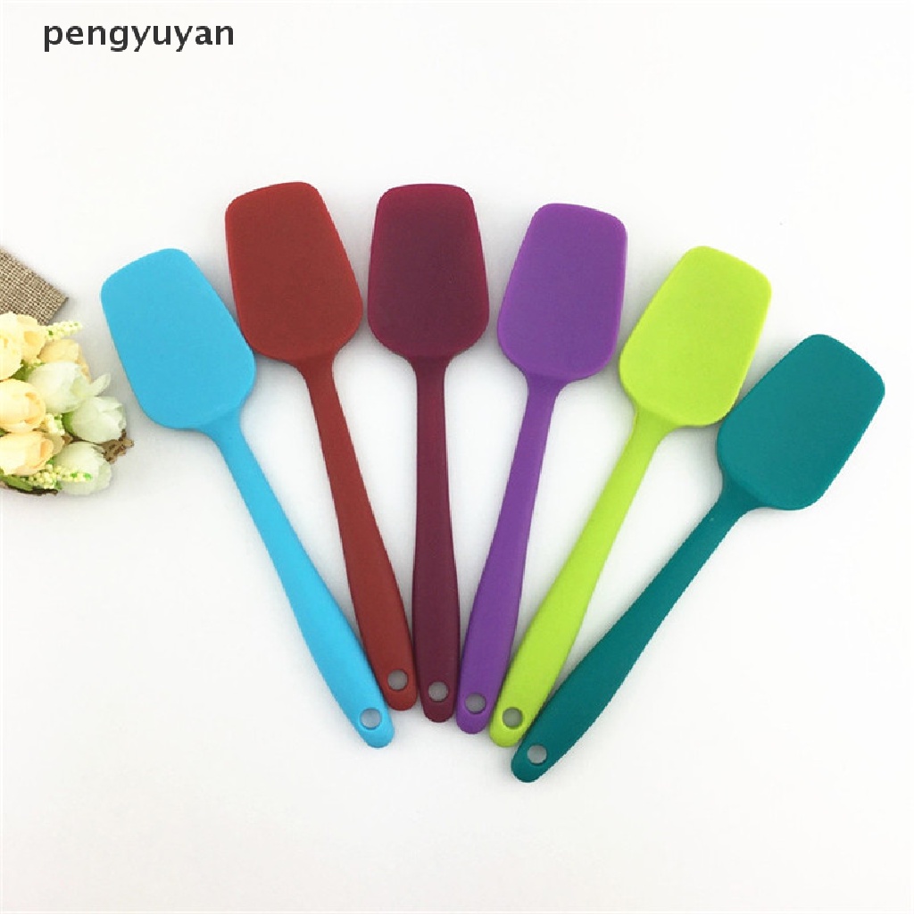 [pengyuyan] Muỗng Cao Su Silicone Làm Bánh Tích Hợp Chịu Nhiệt Độ Cao [Mới]