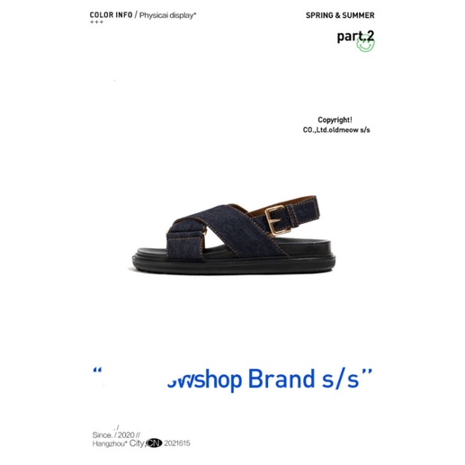 Xăng đan Thể Thao Đế Dày Quai Chéo Chất Liệu Denim Thời Trang Mùa Hè-AA1220 Cho Nữ