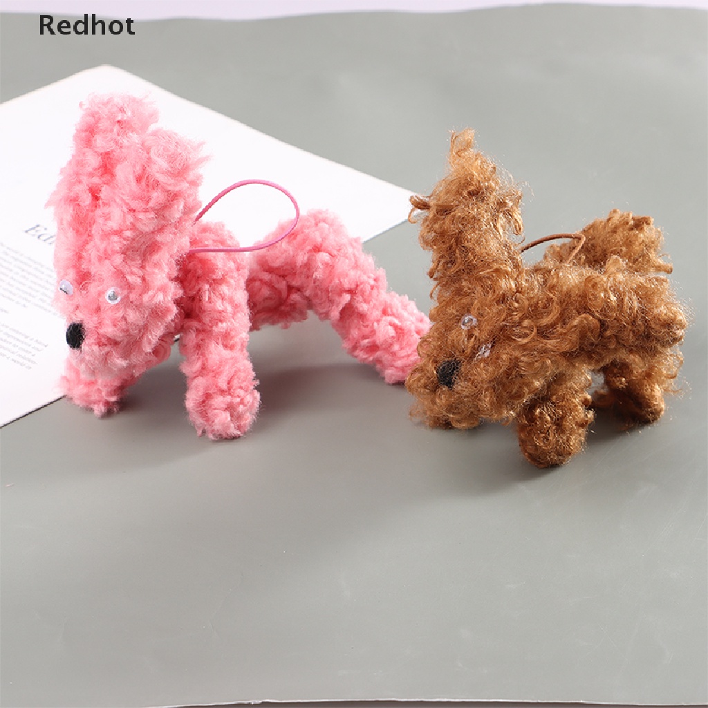 < Redhot > Móc Khóa Vải Canvas Hình Chú Chó Nhồi Bông Hoạt Hình Sáng Tạo