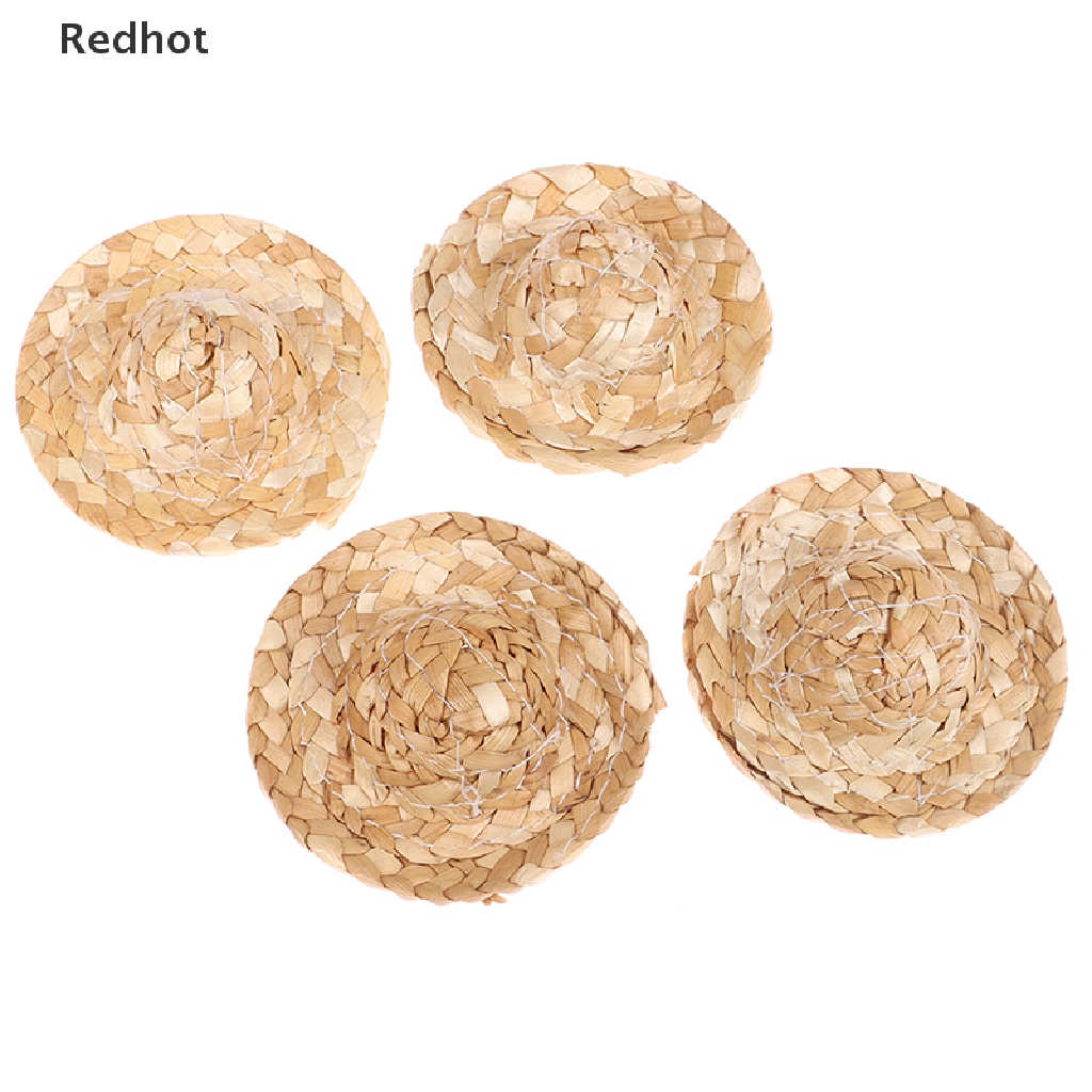 Bộ 2 Nón Rơm Mini 5.5cm Trang Trí Nhà Búp Bê