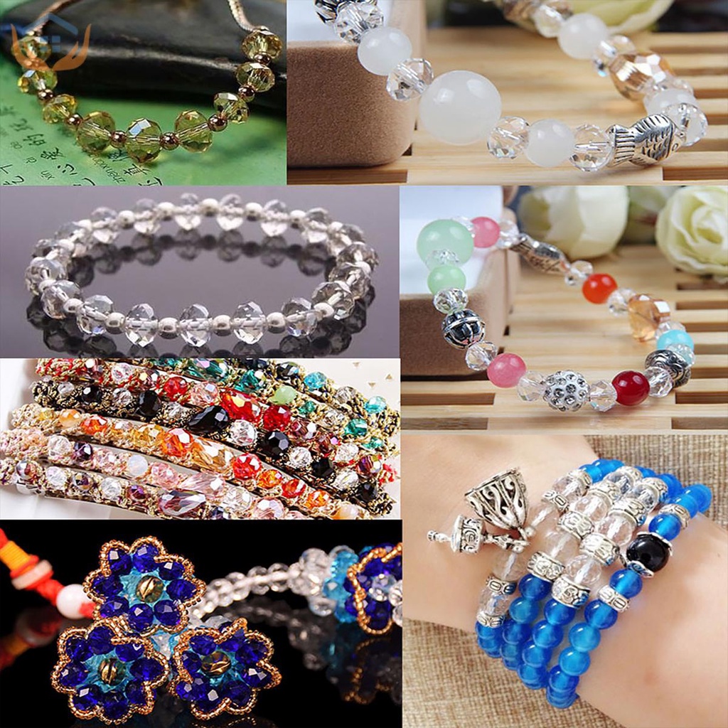 Set 1000 Hạt Pha Lê 4mm Làm Trang Sức Thủy Tinh #5040 Briollete Rondelle Nhiều Màu Sắc Kèm Hộp Đựng SHOPTKC6581