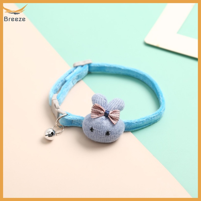 Vòng Cổ Thú Cưng Gắn Chuông Hình Thỏ Hoạt Hình Có Thể Điều Chỉnh Kích Thước