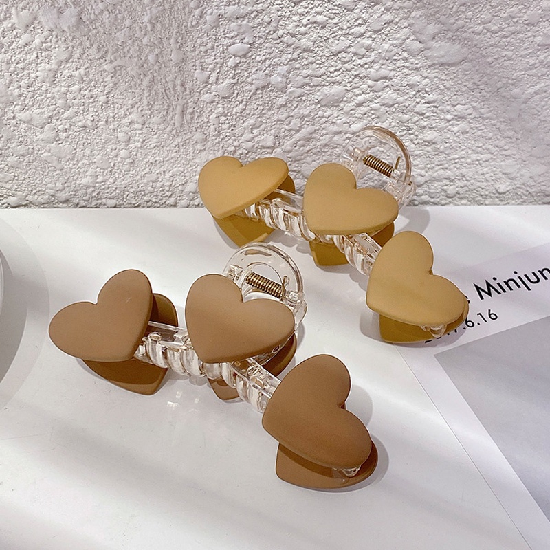 Kẹp Tóc Nhựa Trong Suốt Hình Trái Tim / Cá Mập Thời Trang Cho Nữ