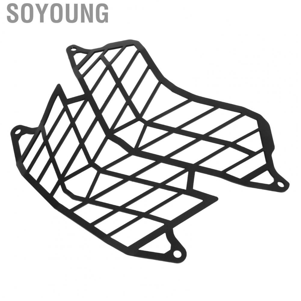Soyoung Headlamp Guard Motorcycle Headlight Grille Stylish Look Carbon Steel for TENERE700 2019 Onwards
