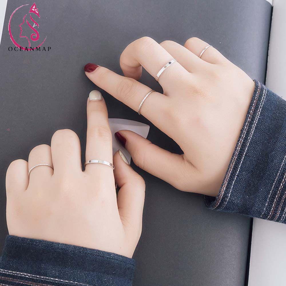 Set 10 Nhẫn Đeo Khớp Ngón Tay Phong Cách Hàn Quốc Cho Nữ